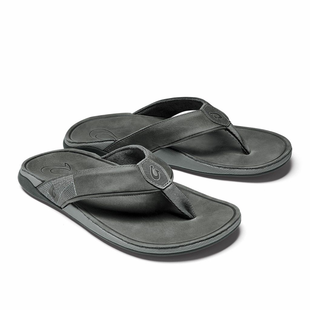 Olukai Men's Tuahine Flip Flop - Stone US164-809